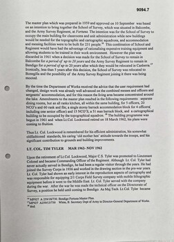 Article 1951 - 1962 Lt Col. Lindsay Lockwood.    OC Army HQ Carto Coy.