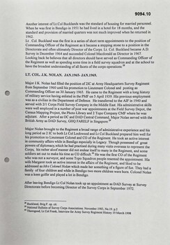 Article 1965 - 1969 Lt Col J K Nolan.                    CO Army HQ Svy Regt.