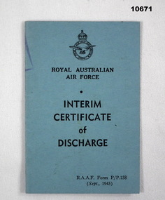 Interim Certificate of Discharge.
