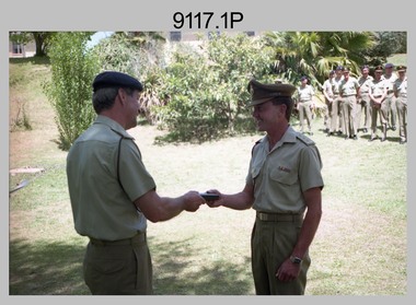 Defence Force Service Medal Presentations at the Army Survey Regiment, Fortuna Villa, Bendigo. 1991.