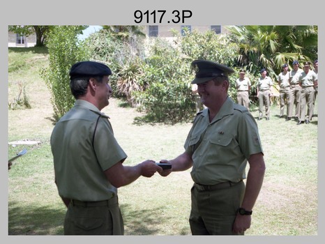 Defence Force Service Medal Presentations at the Army Survey Regiment, Fortuna Villa, Bendigo. 1991.