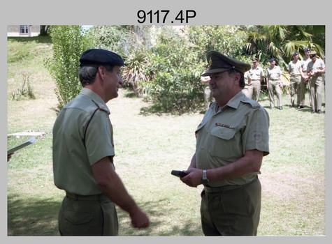 Defence Force Service Medal Presentations at the Army Survey Regiment, Fortuna Villa, Bendigo. 1991.