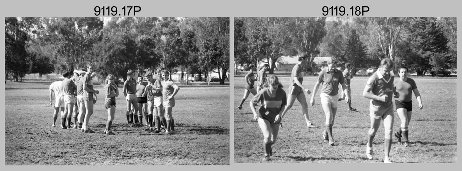Army Inter-Area Touch Football – Army Survey Regiment team action, Bandiana, c1985.
