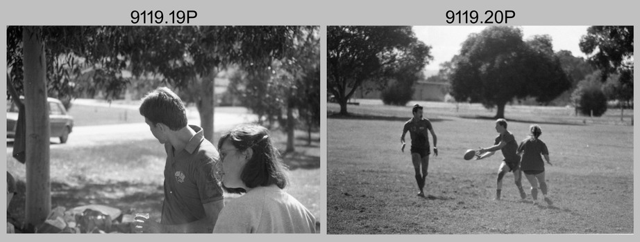 Army Inter-Area Touch Football – Army Survey Regiment team action, Bandiana, c1985.