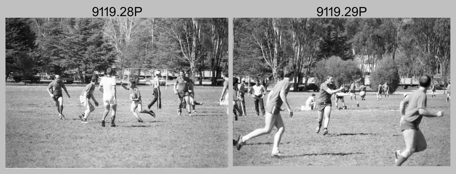 Army Inter-Area Touch Football – Army Survey Regiment team action, Bandiana, c1985.