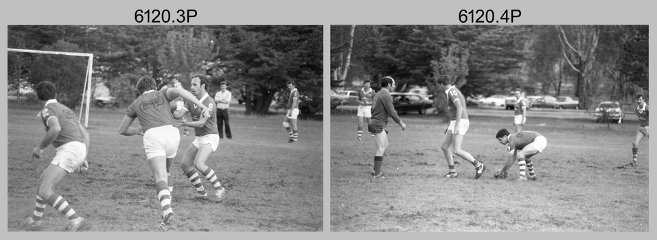 Army Inter-Area Touch Football – Army Survey Regiment team action, Bandiana, c1985.