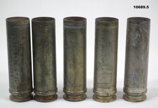 Empty 30mm shell casings.