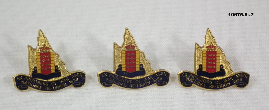 POW Re-union Badges from various Australian Cities.