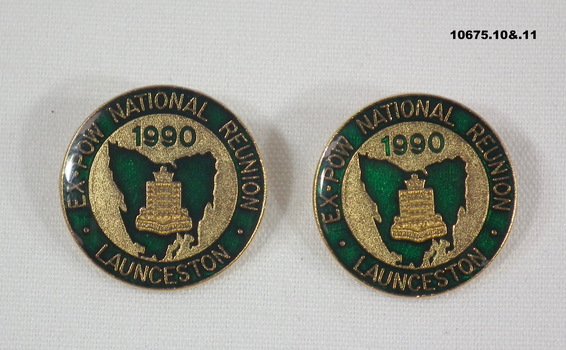 POW Re-union Badges from various Australian Cities.