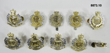 Various Military badges of different types.