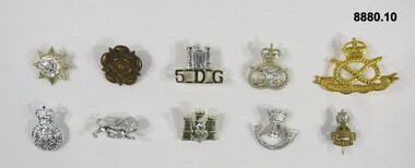 Various Military badges of different types.