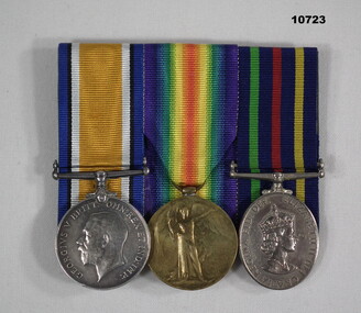 Three medal set from WW1 and Civil Defence.