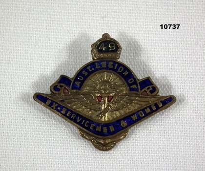 Member's badge for the Australian Legion of Ex-Servicemen and Women.