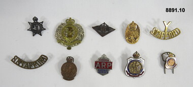 Various Military Badges of different types.