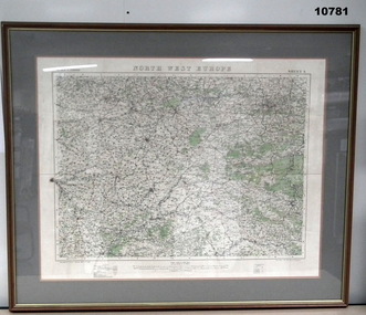 Map - FRAMED MAP WW1, UK War Dept, 1915