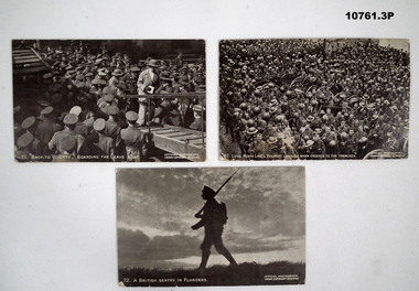 Three photographic postcards WW1 Staley collection.