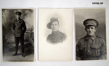 Three photo postcards WW1 re the Staley collection.