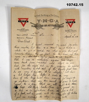 Collection of envelopes with letter, WW1.