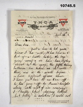 Collection of envelopes with letters, WW1.