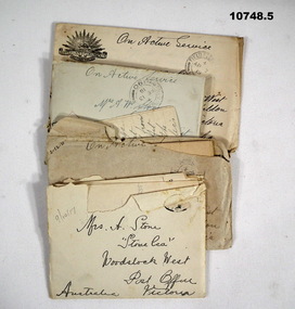 Collection of envelopes and letters, WW1.
