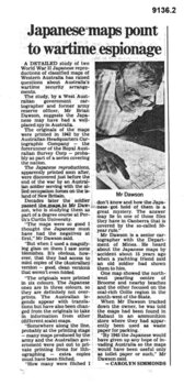 Photocopy of a newspaper article