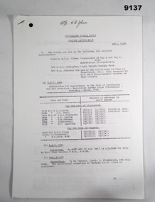 Administrative record - Liaison Letters Australian Survey Corps 1936 - 1939, July 1936 - June 1939