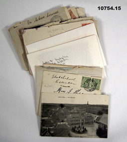 Collection of envelopes with letters, WW1.