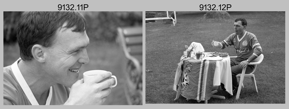 Silver Service Morning Tea by the lake at Fortuna, Bendigo. 1990. 