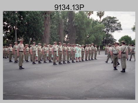 CO's Parade at the Army Survey Regiment, Fortuna Villa, Bendigo. 1990.