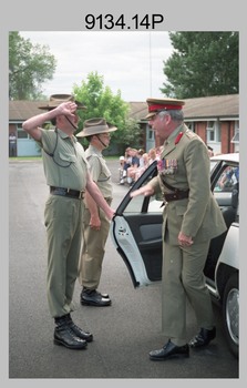 CO's Parade at the Army Survey Regiment, Fortuna Villa, Bendigo. 1990.