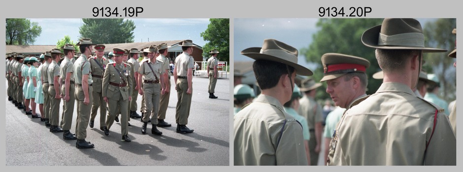 CO's Parade at the Army Survey Regiment, Fortuna Villa, Bendigo. 1990.