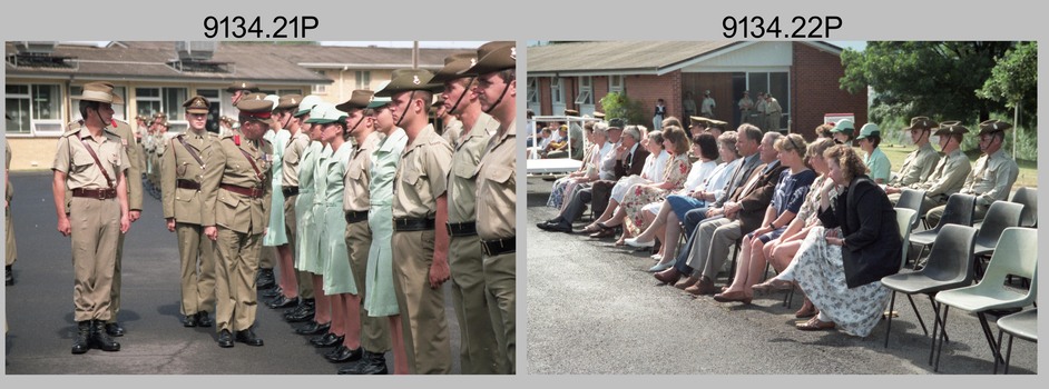 CO's Parade at the Army Survey Regiment, Fortuna Villa, Bendigo. 1990.