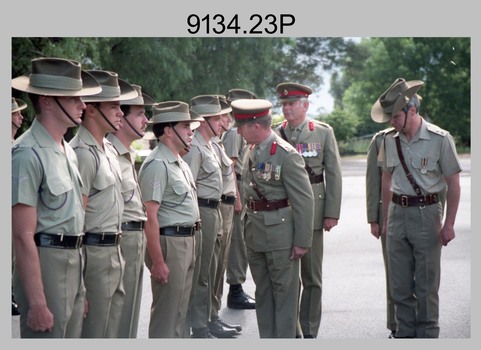 CO's Parade at the Army Survey Regiment, Fortuna Villa, Bendigo. 1990.