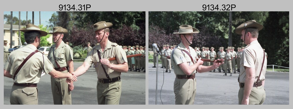CO's Parade at the Army Survey Regiment, Fortuna Villa, Bendigo. 1990.