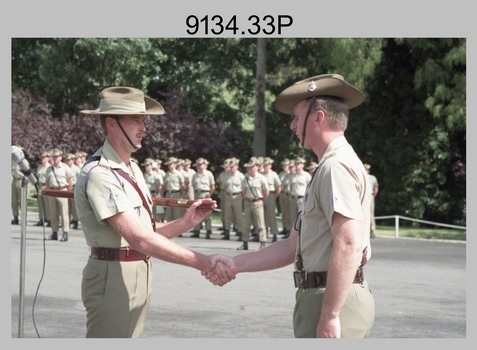 CO's Parade at the Army Survey Regiment, Fortuna Villa, Bendigo. 1990.