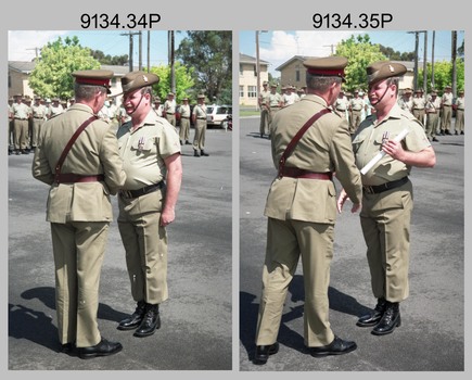 CO's Parade at the Army Survey Regiment, Fortuna Villa, Bendigo. 1990.
