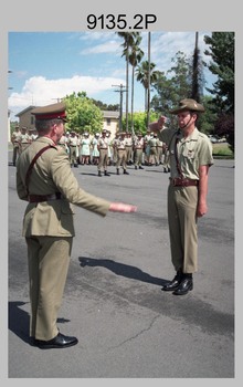 CO's Parade at the Army Survey Regiment, Fortuna Villa, Bendigo. 1990.