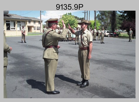 CO's Parade at the Army Survey Regiment, Fortuna Villa, Bendigo. 1990.