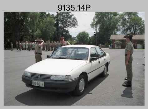 CO's Parade at the Army Survey Regiment, Fortuna Villa, Bendigo. 1990.