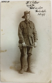 Photo postcard on G Pellow WW1.
