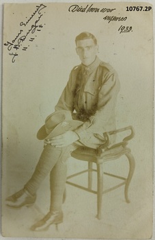 Photo postcard of JB Duggan WW1.