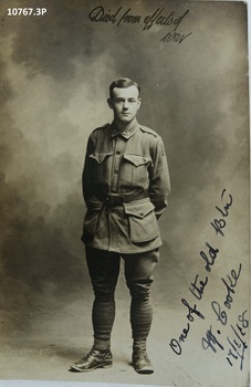 Photo postcards of JB? Cooke WW1.