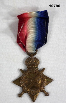 1914-15 Star with original ribbon.