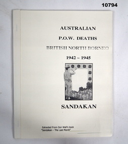 Book facsimile of P.O.W. Deaths, Sandakan.