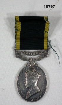 Efficiency Service Medal Bar Territorial.