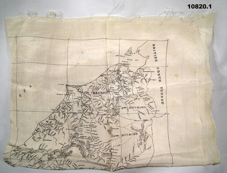 WW2 silk maps, Sarawak 1940.