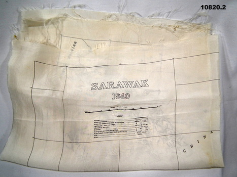 WW2 silk maps, Sarawak 1940.
