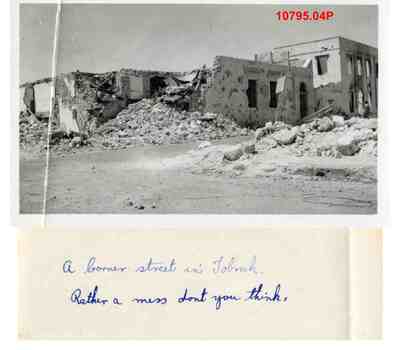 10795.04P Tobruk building bombed by Germans