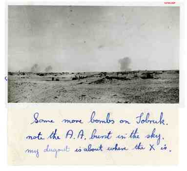 10795.05P Tobruk battlefield under bombardment