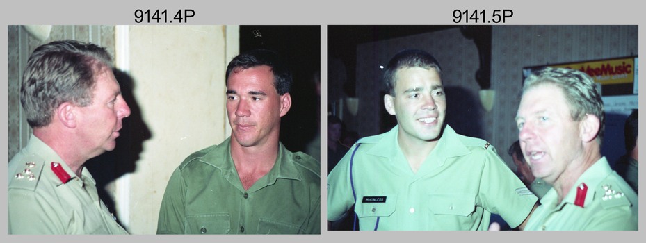 Commander 3rd Military District BRIG P. Davies AM, ADC visit to the Army Survey Regiment Fortuna, Bendigo. 1990.